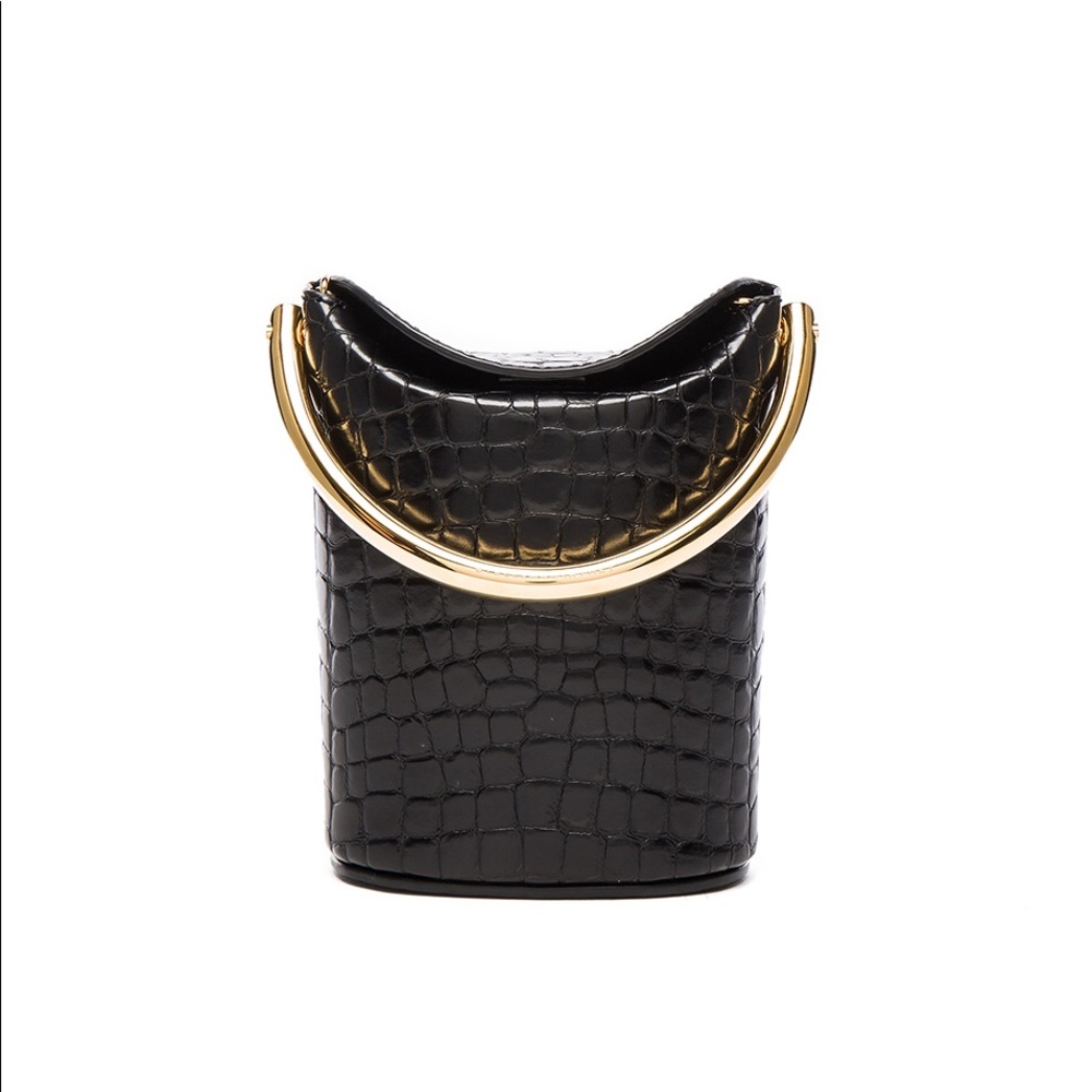 Stella McCartney Black Alter Croc Bucket Bag